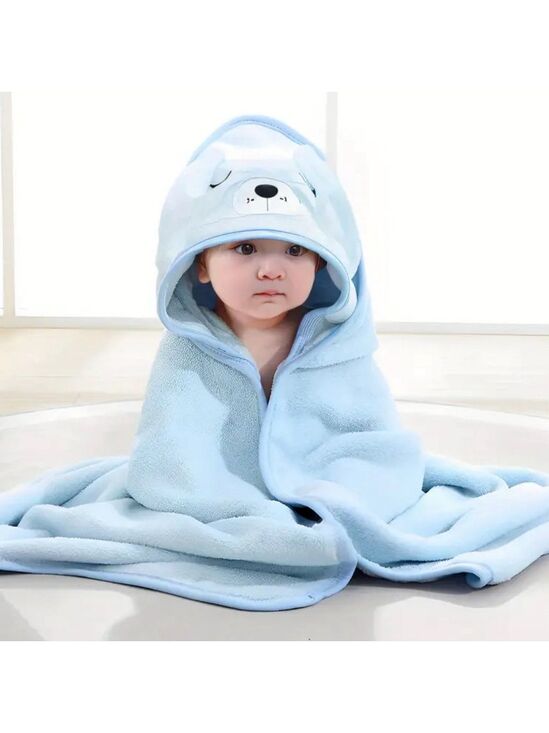 Other - Adorable Baby Blue Hooded Towel